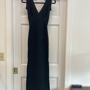Herve Leger black bandage gown dress XS
